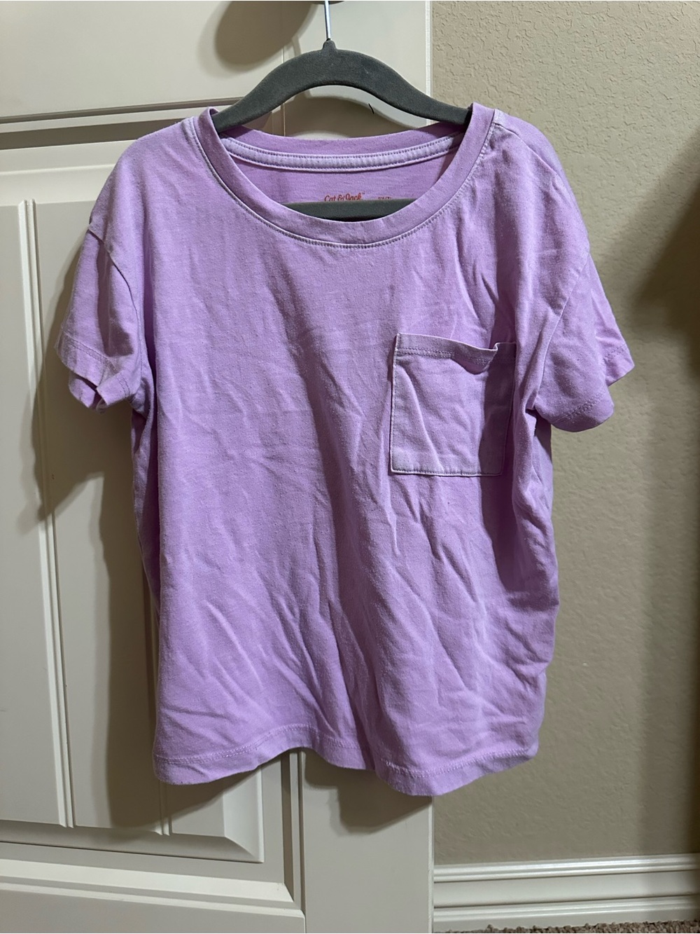 Cat & Jack Lavender Short-Sleeve Pocket Tee